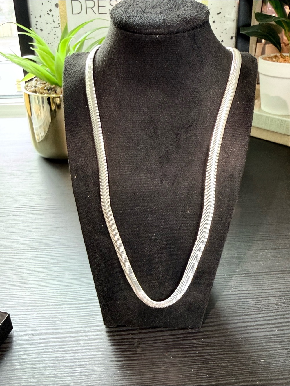 925 Classic Silver Herringbone Necklace - Women Jewelry
